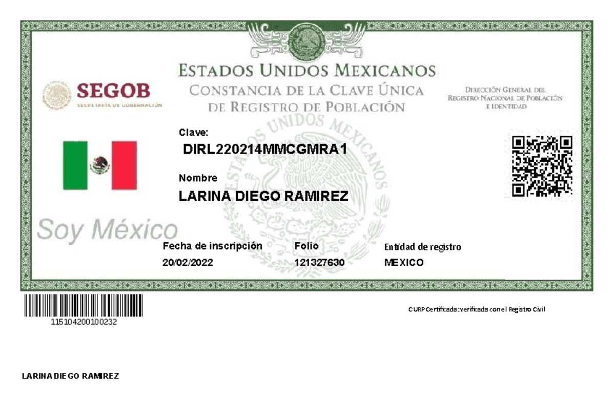 Trámite CURP